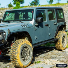 Load image into Gallery viewer, OEDRO Flat Front &amp; Rear Fender Flares Compatible with 2007-2018 Jeep Wrangler JK &amp; JKU Unlimited, 4 PCS Off-Road Steel Liner Set

