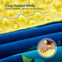 Load image into Gallery viewer, Sivio Kids Weighted Blanket &amp; Removable Duvet Cover Set 100% Cotton Weighted Comforter with Glass Beads, 3lbs 36 × 48 inch, Minky Dotted Cover Machine Washable, Blue Dinosaur
