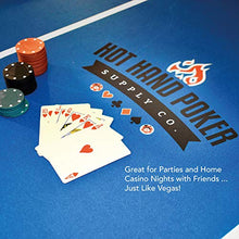 Load image into Gallery viewer, Hot Hand Poker, 10 Player Folding Poker Table, Water-Resistant Felt, Portable, Easy Storage and Transportation, No Assembly Required, 84" L x 42" W x 30" H
