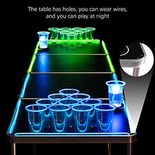 Load image into Gallery viewer, Wodesid 8FT Portable Beer Pong Tables with Carrying Handle Tailgate Desk Lightweight Adjustable Height Aluminum Folding Flip Cup Table for Indoor Outdoor, Picnic Party Camping (2.4m Games Table)
