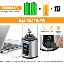 Load image into Gallery viewer, Portable Blender, G-TING Personal Smoothies Blender Cordless, Single Serve Mini Blender 450ml USB Rechargeable Small Juice Mixer Portable Juicer (Shakes, Smoothies, Home, Travel &amp; Gym) Food Grade
