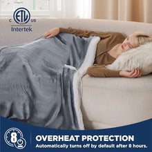 Load image into Gallery viewer, Bedsure Electric Blanket Full Size - Heated Blanket with 6 Heat Settings, Flannel Heating Blanket with 10 Time Settings, 8 hrs Timer Auto Shut Off (72x84 inches, Grey)

