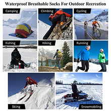 Load image into Gallery viewer, SuMade 100% Waterproof Breathable Socks, Women Men Long Sports Warm Thick Durable Soft Performance Outdoor Biking Hiking Trekking Rain Socks Winter Outdoor Skiing Running Socks 1 Pair (Black, Medium)
