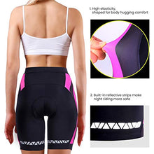 Load image into Gallery viewer, Sportneer Womens Padded Cycling Shorts 4D Padding Bike Bicycle Shorts for Women Black-Pink

