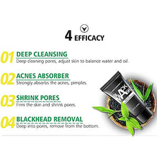 Load image into Gallery viewer, Blackhead Remover Mask Charcoal Peel Off Blackhead Mask with Deep Cleansing Activated Charcoal Face Black Mask For All Skin Types Nose Face Pore Cleaner(2.02 fl.oz/ 60ml)
