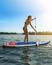 Load image into Gallery viewer, Cooyes Premium Inflatable Stand Up Paddle Board (6 inches Thick) with SUP Accessories &amp; Backpack, Dry Bag, Adjustable Kayak Seat, Large Fin, Leash, Paddle and Pump, Standing Boat for Youth &amp; Adult
