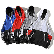 Load image into Gallery viewer, haoricu Men's Hooded Sweatshirt Autumn Loose Hoodie Plus Size Jacket Men's Football Basketball Sports Jacket Red
