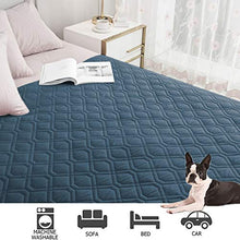 Load image into Gallery viewer, Ameritex Waterproof Dog Bed Cover Pet Blanket for Furniture Bed Couch Sofa Reversible (68x82 Inches, Navyblue+Stoneblue)
