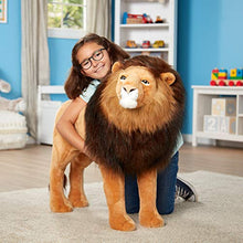Load image into Gallery viewer, Melissa &amp; Doug Standing Lion Lifelike Stuffed Animal with Full Mane, More Than 2 Feet Tall, Nearly Three Feet Long Brown
