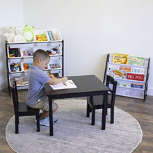 Load image into Gallery viewer, Humble Crew Kids Wood Table &amp; 4 Chair Set, 5-Piece, Espresso
