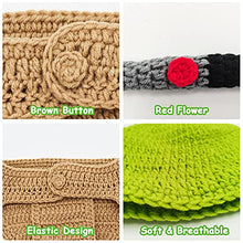 Load image into Gallery viewer, TIMSOPHIA Newborn Infant Baby Photography Prop Crochet Knit Hat Diaper Costume Set Handmade Cap Outfits Hat for Baby Shower(Green)
