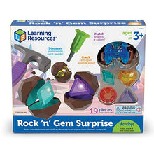Load image into Gallery viewer, Learning Resources Rock 'n Gem Surprise, Sorting, Matching &amp; Counting Skills Activity Set, Early STEM, 19 Pieces, Ages 3+

