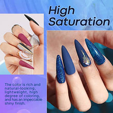 Load image into Gallery viewer, AZUREBEAUTY 31Pcs Dip Powder Nail Kit Starter, 20 Colors Purple Blue Glitter Dipping Powder Recycling Tray Essential Liquid Set with Base Top Coat Activator for French Dip Nails Art Manicure Set Beginner DIY Salon Women Gift
