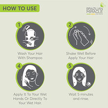 Load image into Gallery viewer, Brazilian Miracle Natural Hair Treatment with Deep Conditioning Argan and Coconut Oils, Liquid Mask Repairs Damage with Advanced Hydration, Conditions Long, Frizzy, Dry, Colored Hair 120mL
