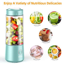 Load image into Gallery viewer, [2020 Upgraded Version]Hotsch Portable Blender, Personal Size Blender Juicer Cup for Juice Crushed Ice Smoothies and Shakes, 4000mAh USB Rechargeable with Six Blades, Mini Blender for Sports, Office, Travel, Gym and Outdoors
