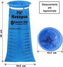 Load image into Gallery viewer, MP MOZZPAK Vomit Bags – 24 Pack – 1000ml Emesis Bags – Leak Resistant, Medical Grade, Portable, Disposable Barf Bags, Puke, Throw Up, Nausea Bags for Travel Motion Sickness, Car &amp; Aircraft, Kids, Taxi
