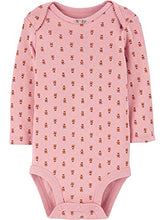 Load image into Gallery viewer, Simple Joys by Carter's Girls' 4-Pack Long-Sleeve Pointelle Bodysuit, Rust/Floral/Blue, 6-9 Months
