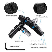 Load image into Gallery viewer, Hyacinth 4PCS Premium Bike Brake Pads, Professional Mountain and Road Bicycle V-Brake Pads, Bike Brake blocks Kit, for Free Hex Wrench.
