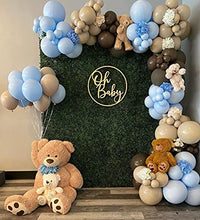 Load image into Gallery viewer, 146PCS Brown Nude Coffee Blue Boho Balloons Balloon Garland Arch Kit, Safari Wild One Teddy Bear We Can Bearly Wait Baby Shower Gender Reveal Birthday Theme Party Decorations for Boys Boy Girl
