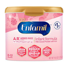 Load image into Gallery viewer, Enfamil A.R. Infant Formula, Clinically Proven to Reduce Reflux &amp; Spit-Up in 1 Week, DHA for Brain Development, Probiotics to Support Digestive &amp; Immune Health, Reusable Powder Tub, 19.5 Oz
