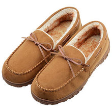 Load image into Gallery viewer, LseLom Mens Slippers Moccasin for Men Indoor/Outdoor House Slippers Microsuede Memory Foam Slip On House Shoes Beige Size 8
