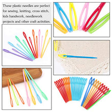 Load image into Gallery viewer, 30 PCS Large Eye Plastic Needles, 2.7Inch/3.5Inch/5.9Inch Plastic Weaving Needles, Yarn Needles, Learning Needles, Safety Plastic Lacing Needles for Kids &amp; Sewing Handmade Crafts

