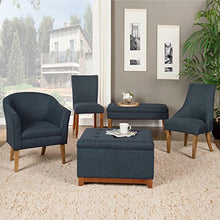 Load image into Gallery viewer, HomePop Chunky Textured Accent Chair, Blue
