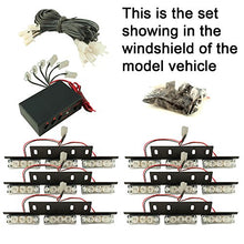 Load image into Gallery viewer, Green 54X LED Police Strobe Lights for Dash Deck Visor Grille - Flashing Emergency Warning Lights for Police Vehicle Truck Cars
