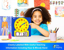 Load image into Gallery viewer, WISE HEDGEHOG Learning Clock Bundle - Large Demonstration Dry Erase Clock &amp; Teaching Wall Clock
