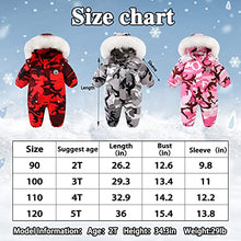 Load image into Gallery viewer, XIFAMNIY Girls Boys One Piece Snowsuits Overalls Ski Suits Waterproof Coats Jackets Jumpsuits for Winter 2T-5T Baby Toddler
