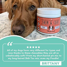 Load image into Gallery viewer, Natural Dog Company Skin &amp; Coat Chews | Salmon &amp; Peas Flavor | Dog Vitamins and Supplements for Healthy Skin and Coat | Itch Relief for Dogs with Allergies | with Biotin, Vitamin E, and Omega 3
