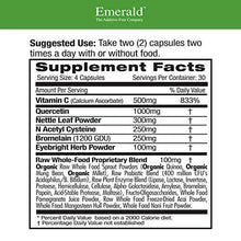 Load image into Gallery viewer, Allergy Health - with Quercetin, Bromelain &amp; N-Acetyl Cysteine - Natural Antihistamine &amp; Anti Inflammatory, Relief for Cough, Runny Nose, Itchy Eyes - Emerald Labs - 120 Vegetable Capsules
