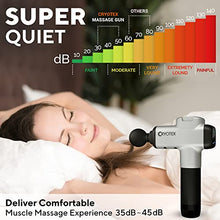 Load image into Gallery viewer, Cryotex Massage Gun – Back &amp; Neck Deep Tissue Handheld Percussion Massager – Six Different Heads for Different Muscle Groups - 30 Speed Levels
