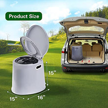 Load image into Gallery viewer, MaMahome Portable Toilet Camping Toilet, Upgraded Travel Toilet, with Detachable Inner Bucket and Detachable Toilet Paper Holder, Detachable Toilet Paper Holder (Gray), Large, (D-1PC-Grey)
