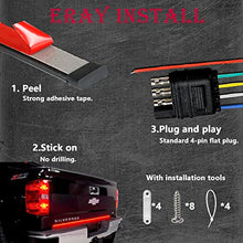 Load image into Gallery viewer, DEHERANE LED Tailgate Light Bar Triple Row 60'' Truck Tailgate Strip Light 5 Functions Red Brake/Amber Turn Signal/White Revers/Double Flash/Running Light IP67 Waterproof LED Tailgate Light Bar
