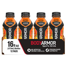 Load image into Gallery viewer, BODYARMOR Sports Drink Sports Beverage, Orange Mango, Natural Flavors With Vitamins, Potassium-Packed Electrolytes, No Preservatives, Perfect For Athletes, 16 Fl Oz (Pack of 12)
