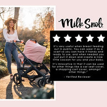 Load image into Gallery viewer, Milk Snob Original 5-in-1 Luxe Cover in Ocean Blue - Added Privacy for Breastfeeding, Baby Car Seat, Carrier, Stroller, High Chair, Shopping Cart, Lounger Canopy, Newborn Essentials, Nursing Top
