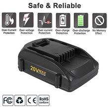 Load image into Gallery viewer, 2Pack 20v 3.0Ah Replacement Lithium Battery for Worx 20Volt WA3520, WA3525 WG151s, WG155s, WG251s, WG255s, WG540s, WG545s, WG890, WG891
