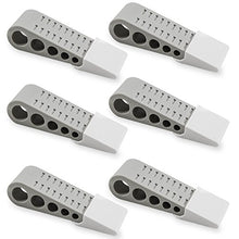 Load image into Gallery viewer, Door Stopper 6 Pack [1.3" high] - Bonus Holders - SofiHome Premium Heavy Duty Door Stop Rubber Wedge with Decorative Holder - Ideal for Large &amp; Small Door Gaps - The Improved (6, Gray)
