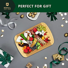 Load image into Gallery viewer, Extra Large Cutting Board - Bamboo Cutting Boards for Kitchen, Wood Chopping Boards with Juice Groove, Wooden Cutting Board for Vegetables, Fruit and Cheese | Charcuterie Serving Tray (L, 15" x 10")
