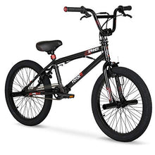Load image into Gallery viewer, Experiment with Tricks Ride to Meet Up with Friends 20 inch Hyper Spinner Gloss Black with Red Accent BMX Bike
