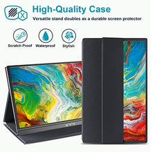 Load image into Gallery viewer, Portable Monitor - KYY 15.6inch 1080P FHD USB-C Laptop Monitor HDMI Computer Display HDR IPS Gaming Monitor w/Premium Smart Cover &amp; Speakers, External Monitor for Laptop PC Mac Phone PS4 Xbox Switch
