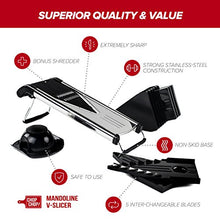 Load image into Gallery viewer, Chop Chop! Mandoline V-Slicer Commercial Grade Stainless Steel (6 Blade Set)
