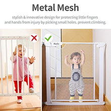 Load image into Gallery viewer, Heele 29.5-51.5 Inches Extra Wide Auto Close Baby Gate Metal Mesh Easy Walk Thru Swing Door Child Gates for Stairs Doorway Hallway Kitchen,Indoor Safety Gate for Kids or Pets,Pressure/Hardware Mounted
