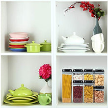 Load image into Gallery viewer, Airtight Food Storage Containers, Vtopmart 7 Pieces BPA Free Plastic Cereal Containers with Easy Lock Lids, for Kitchen Pantry Organization and Storage, Include 24 Labels,Black
