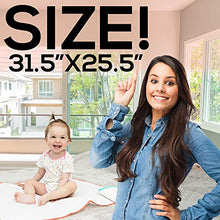 Load image into Gallery viewer, Portable Changing Pad Large Size 25.5”x31.5” Pack of 2 - Vinyl Waterproof Reusable Baby Changing Mats for Girls Boys - Reinforced Seams &amp; Free Storage Bag - Change Diaper Mat - Extended Warranty 2 y
