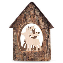 Load image into Gallery viewer, Forest Decor Nativity Scene Tealight Candle Holder, Christmas Candle Holder, Rustic Decor, Holiday Decoration, Handmade in Germany
