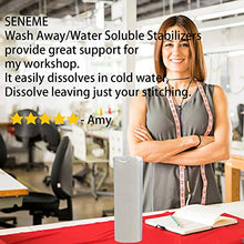 Load image into Gallery viewer, Water Soluble Stabilizer for Embroidery Backing &amp; Topping (12 in x 50 yd Roll), Seneme 1.5oz Embroidery Stabilizers - Wash Away Embroidery Stabilizer for Machine Embroidery Stabilizer and Hand Sewing
