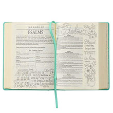 Load image into Gallery viewer, KJV Holy Bible, My Promise Bible, Faux Leather Hardcover w/Bible Tabs, Coloring Stickers, Ribbon Markers, King James Version, Teal
