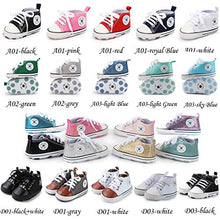 Load image into Gallery viewer, Tutoo Unisex Baby Boys Girls Star High Top Sneaker Soft Anti-Slip Sole Newborn Infant First Walkers Canvas Denim Shoes
